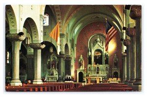 St. Fidelis Church Cathedral Of The Plains Victoria KS Postcard Interior View