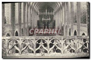 Postcard Old Albi Interior of the Cathedral Organ