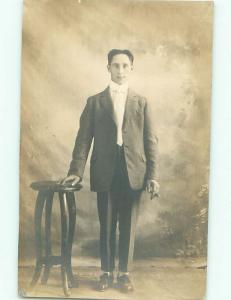 rppc Pre-1918 Possible Gay Interest HANDSOME MAN IN SUIT AND TIE AC7672