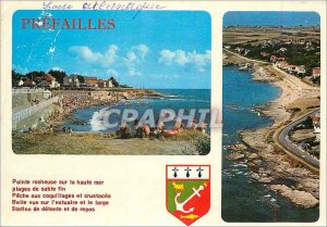 Postcard Modern Prefailles La Cote and the Beach