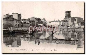 Old Postcard La Rochelle and Saint Nicolas Quai Maubec