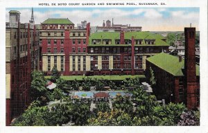 Hotel De Soto Court Garden and Swimming Pool Savannah Georgia