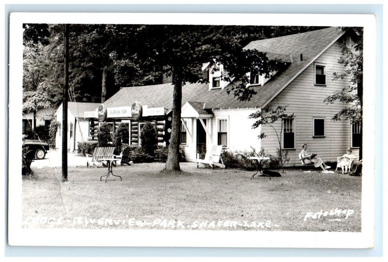 Riverview Park Shafer Lake Monticello IN Indiana Real Photo RPPC Postcard (FL14)