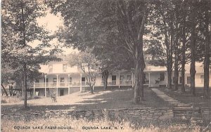 Oquaga Lake Farm House New York Postcard