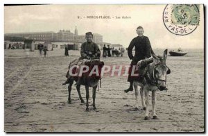 Old Postcard Donkey Mule Berck Plage Aniers