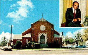 Memphis, TN Tennessee MIDDLE BAPTIST CHURCH Pastor Image VINTAGE Chrome Postcard