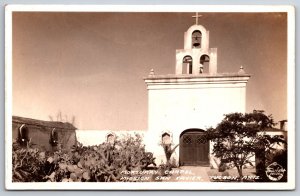 RPPC~Tucson Arizona~Mortuary Chapel @ Mission San Xavier~Real Photo Postcard