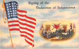 Signing of the Declaration of Independence, Flag Series 14 Patriotic Unused 