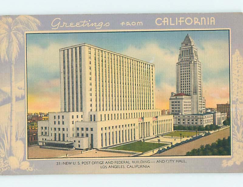 Federal Building & City Hall & Post Office Los Angeles California CA hs1162