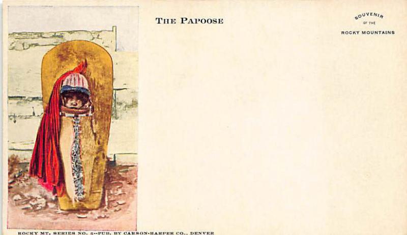 Denver CO The Papoose Rocky Mountain Carson Harper Publisher Postcard