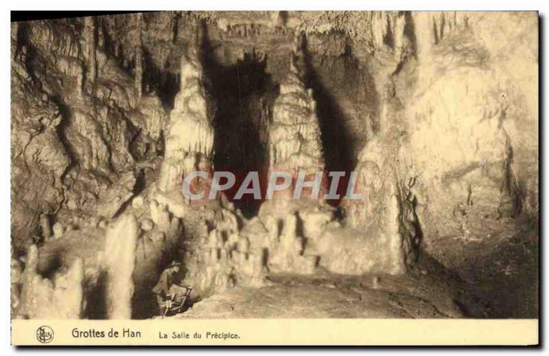 Old Postcard Han Caves The Hall of the Precipice