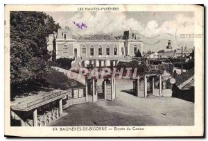 Old Postcard The High Pyrenees Bagneres de Bigorre Entree Casino