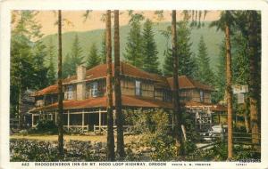 1920s Rhododendron Inn Mt Hood Loop Oregon Prentiss Teich postcard 7425