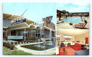 WASHINGTON, DC ~ DIPLOMAT MOTOR HOTEL Pool c1950s Roadside Postcard