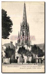 Old Postcard Chatellerault L Eglise Jean Baptiste Restored and enlarged Moder...