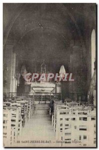 Saint Pierre de Bat Old Postcard Interior of & # 39eglise