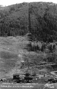 H6/ Jackson Wyoming Postcard RPPC c50s Snow King Mountain Chair Lift