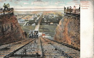 HAMILTON CANADA INCLINE RAILWAY CHICAGO ILLINOIS RPO POSTCARD 1907