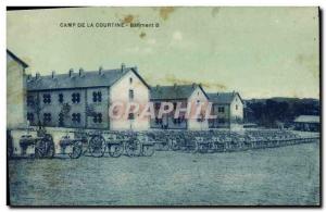 Old Postcard Militaria Camp of Courtine Building B Guns