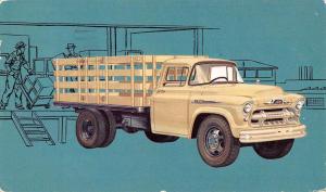 Model 6409 Stake 1956 Chevrolet Task Force Truck Vintage Postcard K85637