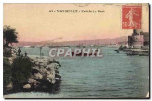 Old Postcard Marseille Port of Entry