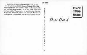 Tampa Florida 1950s Postcard Las Novedades Spanish Restaurant