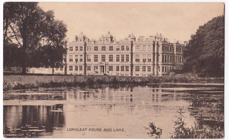 Wiltshire; Longleat House & Lake PPC Unposted, Valentines Sepiatype Series 