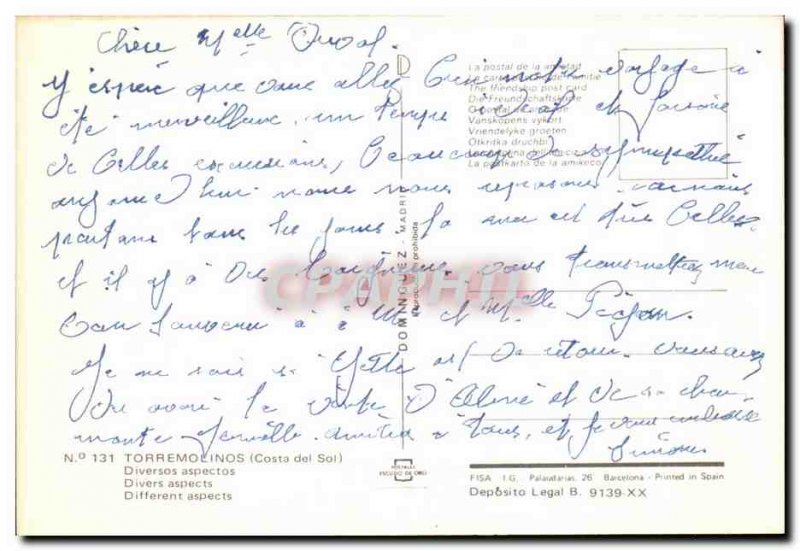 Postcard Modern Torremolinos