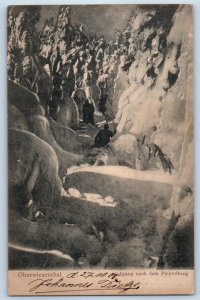 Saxony Germany Postcard Oberwiesenthal Ascent to the Fichtelberg 1905