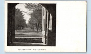 Davenport Iowa IA Postcard View Herrick Chapel Iowa College 1898 Vintage Antique