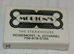 Morton's The Steakhouse Rosemont Illinois Matchbox