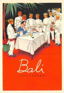 BALI Amsterdam Indisch Restaurant Artist-Signed Poster-Style Vintage Postcard