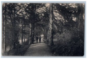 c1905 Scenic View Of Lovers Lane Bronx Park New York City NY Antique Postcard 