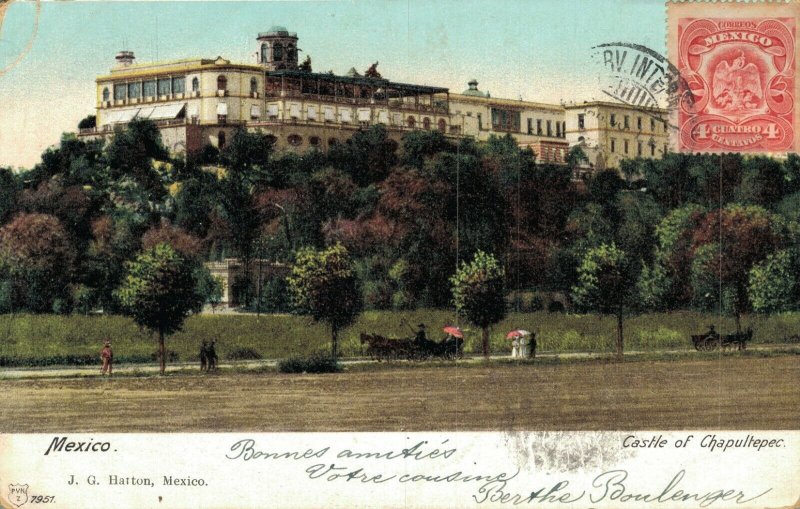 Mexico Castle of Chapultepec Vintage Postcard 07.72 