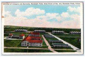 c1920's Air View, Hangars and Barracks, West Point, Randolph Field, TX Postcard