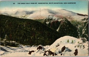 Great Gulf from Mt. Washington, White Mountains NH c1950s Vintage Postcard P39
