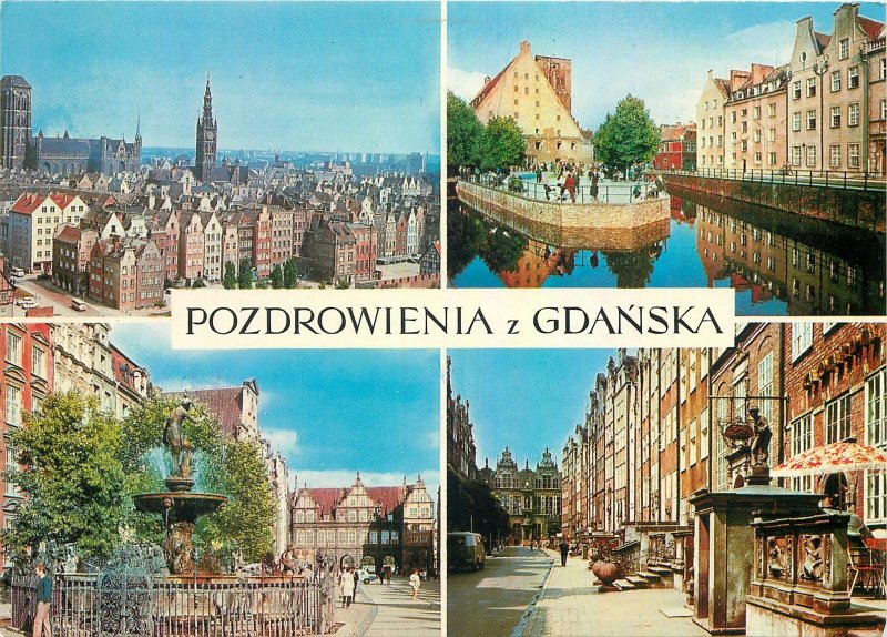 Poland Gdansk greetings multiview Postcard