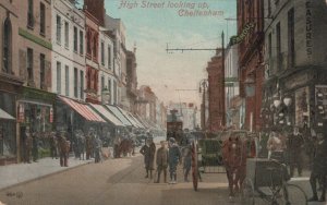 Gloucestershire Postcard - High Street Looking Up, Cheltenham  RS23737