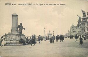 Lot 2 early animated postcards Blankenberghe de Bruyne Monument Belgium