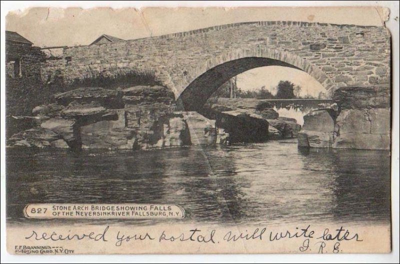 Stone Arch, Neversinkriver, Fallsburg NY   (crease, wear)