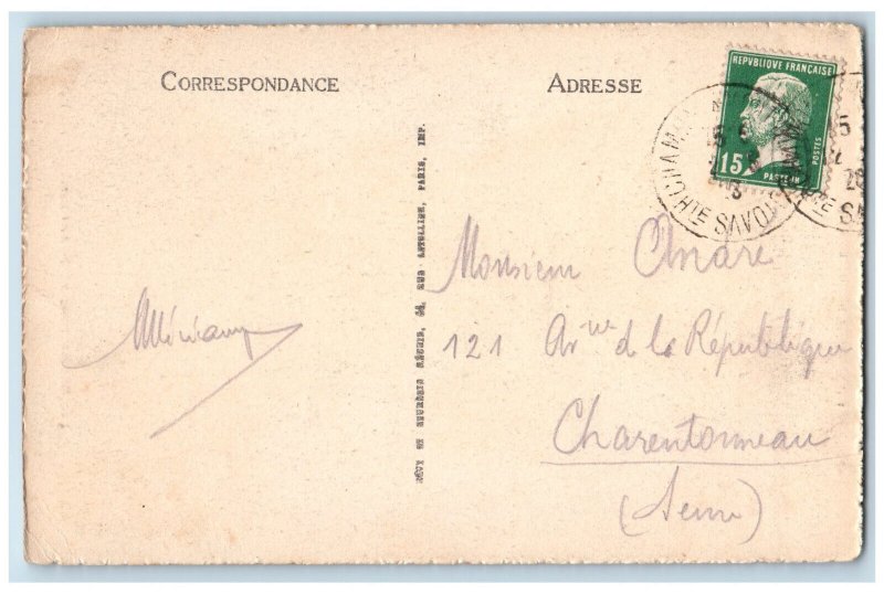 Chamonix-Mont-Blanc France Postcard The Bell Towers of Plampraz c1930's