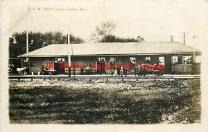 Depot, Minnesota, Dodge Center, RPPC, Chicago Great Western Railroad