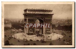 Old Postcard Paris Arc de Triomphe