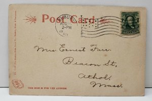 Auburn and Lewiston Maine Indian Head and Old Man of the Falls Postcard C14