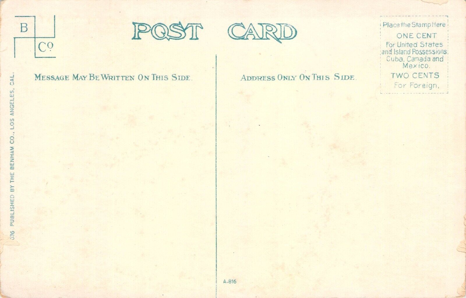 Vintage Postcard 1910s Glass Bottom Boat Avalon Catalina Island California CA United States