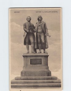 Postcard Goethe- U. Schiller-Denkmal, Weimar, Germany