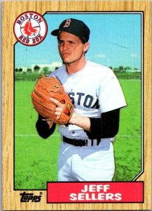 1987 Topps Baseball Card Jeff Sellers Boston Red Sox sk2319