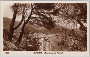 Alassio Italy Panorama da Ponente Unused Sepia RPPC Postcard H75