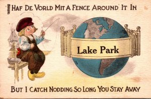 Minnesota Lake Park Dutch Boy With Fence Around The World 1919