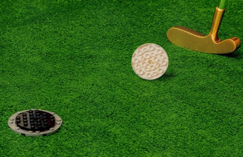 Golf Club Sports Golfing Putting Course Toy Lego Model Postcard